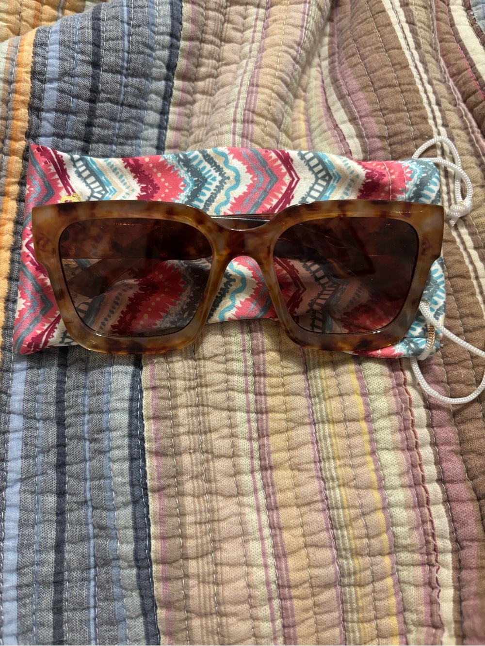 Tortoiseshell Oversized Square Sunglasses